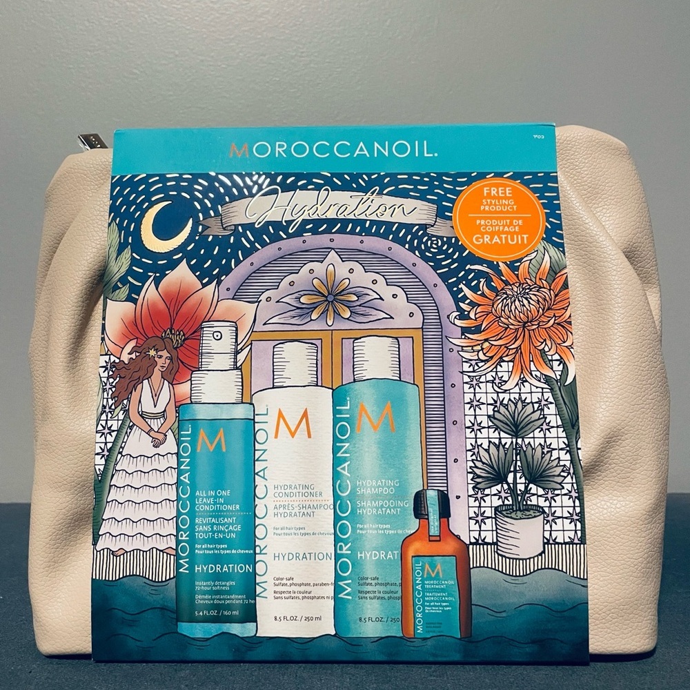 Moroccanoil Hydration Shampoo, Conditioner Leave in Conditioner & Treatment Oil